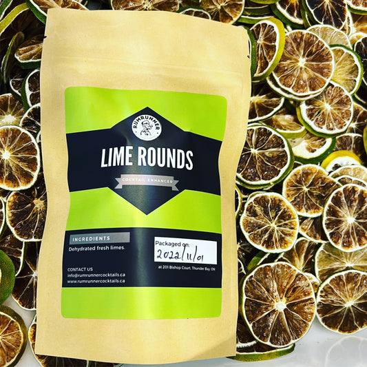 Dehydrated lime rounds